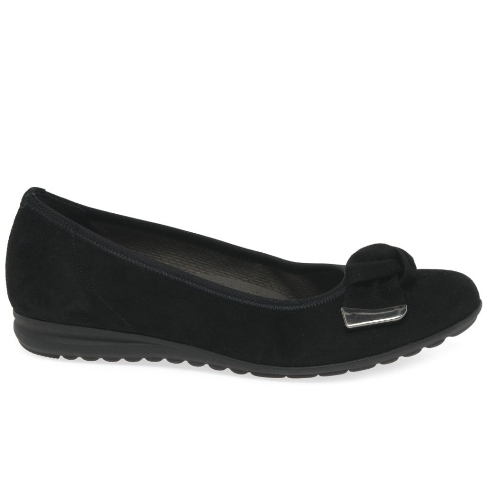 Escarpins Femme Silencieux Gabor | Daim Noir Exclusif